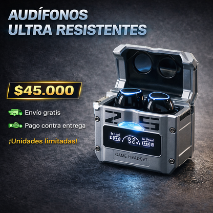 Audífonos | Ultraresistentes | Gamer | Power Banck