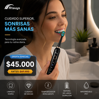 Cepillo Dental | Eléctrico | Batería Larga duración | 5 cabezales
