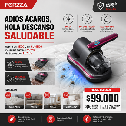Aspiradora 0 acaros | Ultra violeta | Seco | Humedo