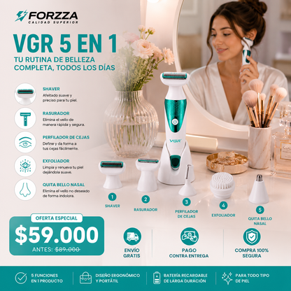 Maquina Profesional | 5 en 1 | Baria larga duración