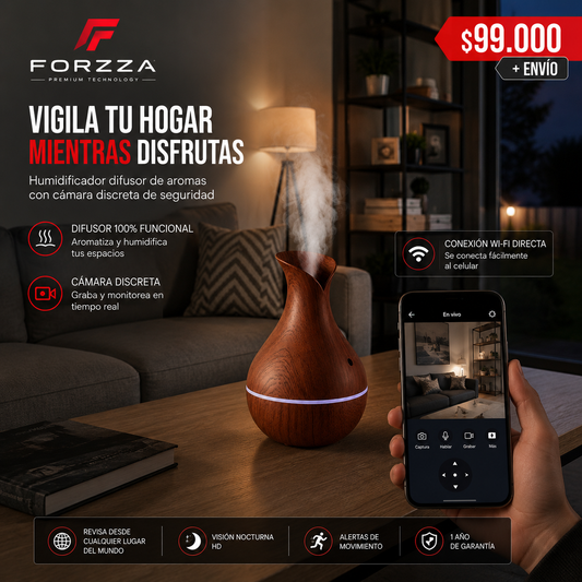 Cámara Discreta | Humidificador funcional | 1080p | Wifi directo